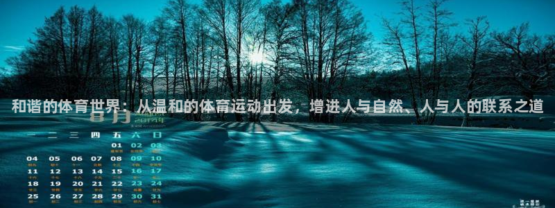 谈球吧体育官网：和谐的体育世界：从温和的体育运动出发，增进人与自然、人与人的联系之道