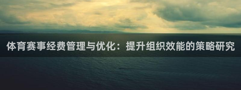 谈球吧体育：体育赛事经费管理与优化：提升组织效能的策略研究